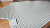 The Honey Do hands-free back scratcher mounted on door showing 4500 silicone bristles close-up